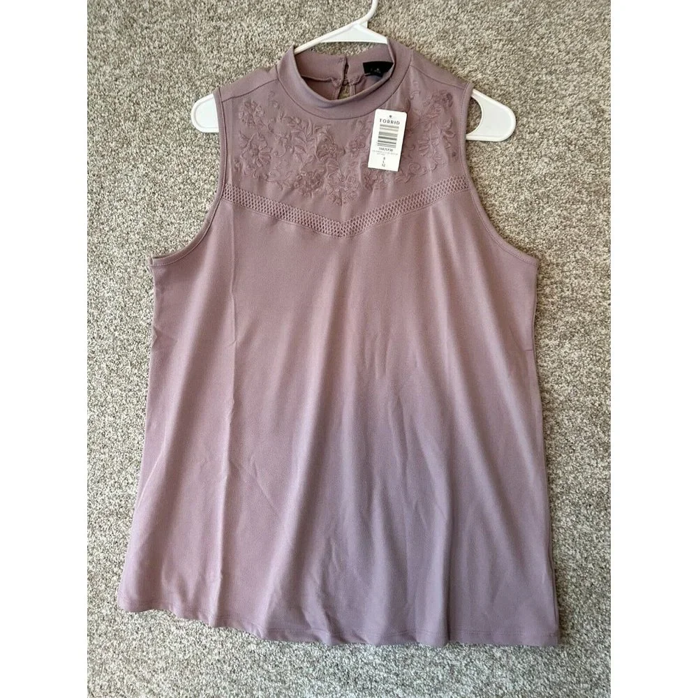 Torrid Studio Crepe Elberberry Tank Top Shirt Size Large (0) - Picture 1 of 6